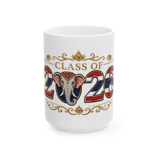 Class of 2026(Elephant) Ceramic Mug, (11oz, 15oz)