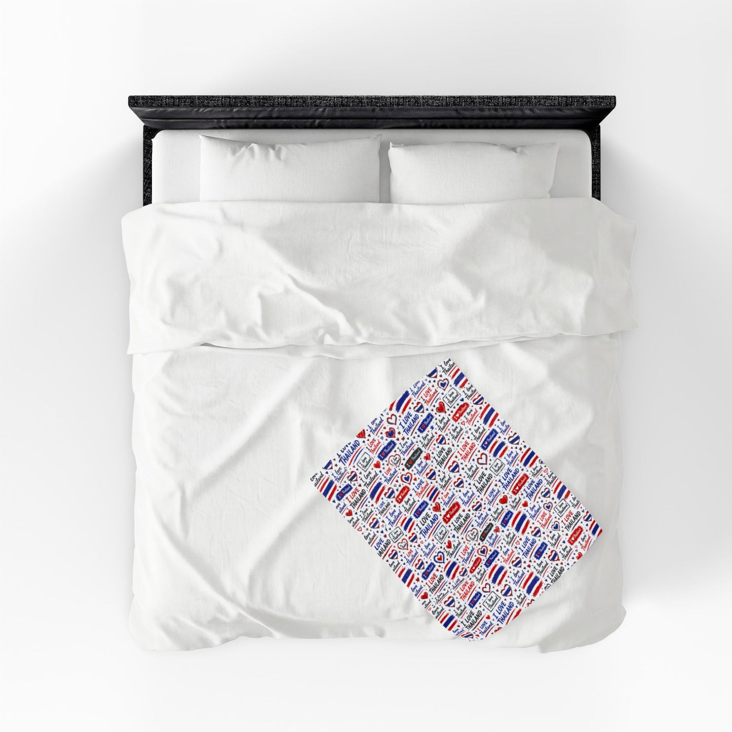 I Love Thailand Velveteen Plush Blanket