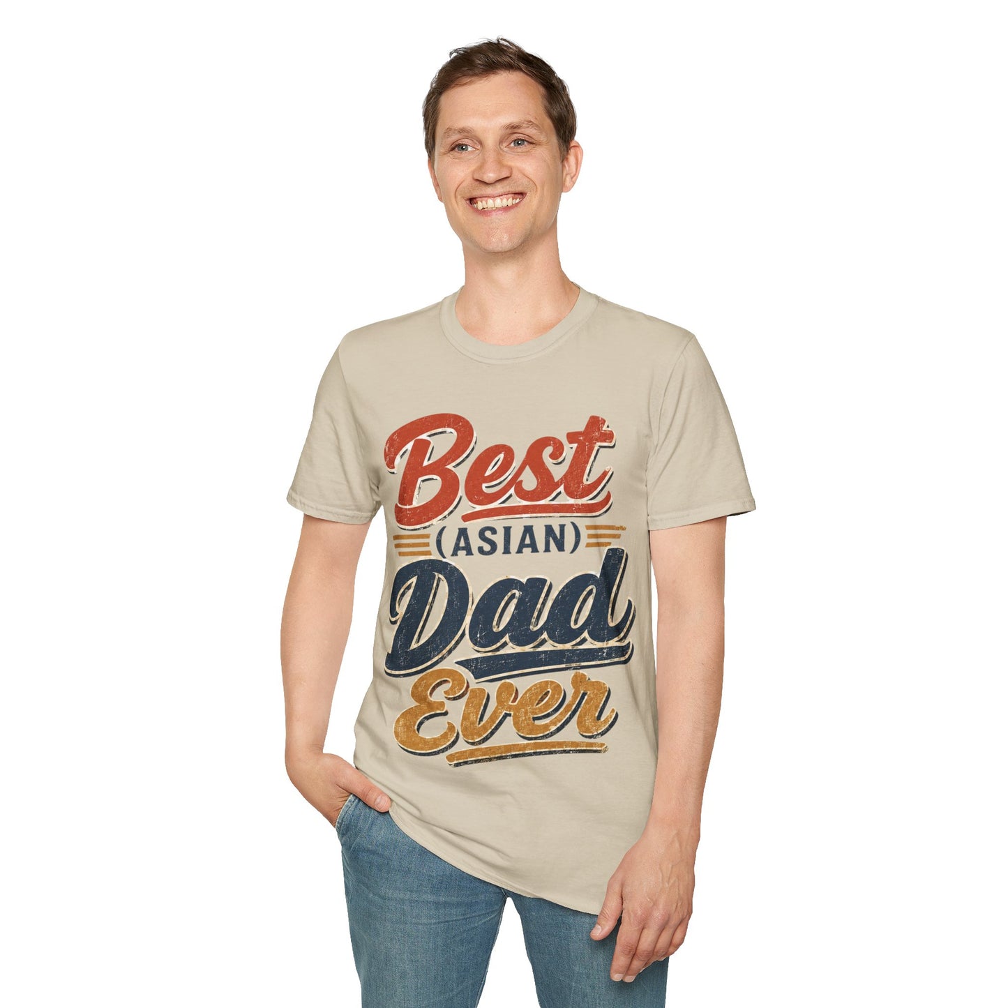 Best (Asian) Dad Ever Vintage Retro Dad Tee