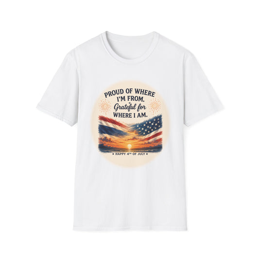 Proud of Where I'm From, Grateful for Where I am tee