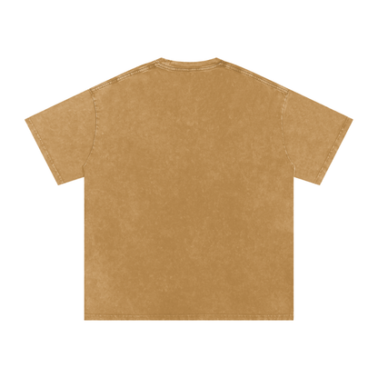Thai Tea Snow Washed Oversized Unisex Cotton T-Shirt