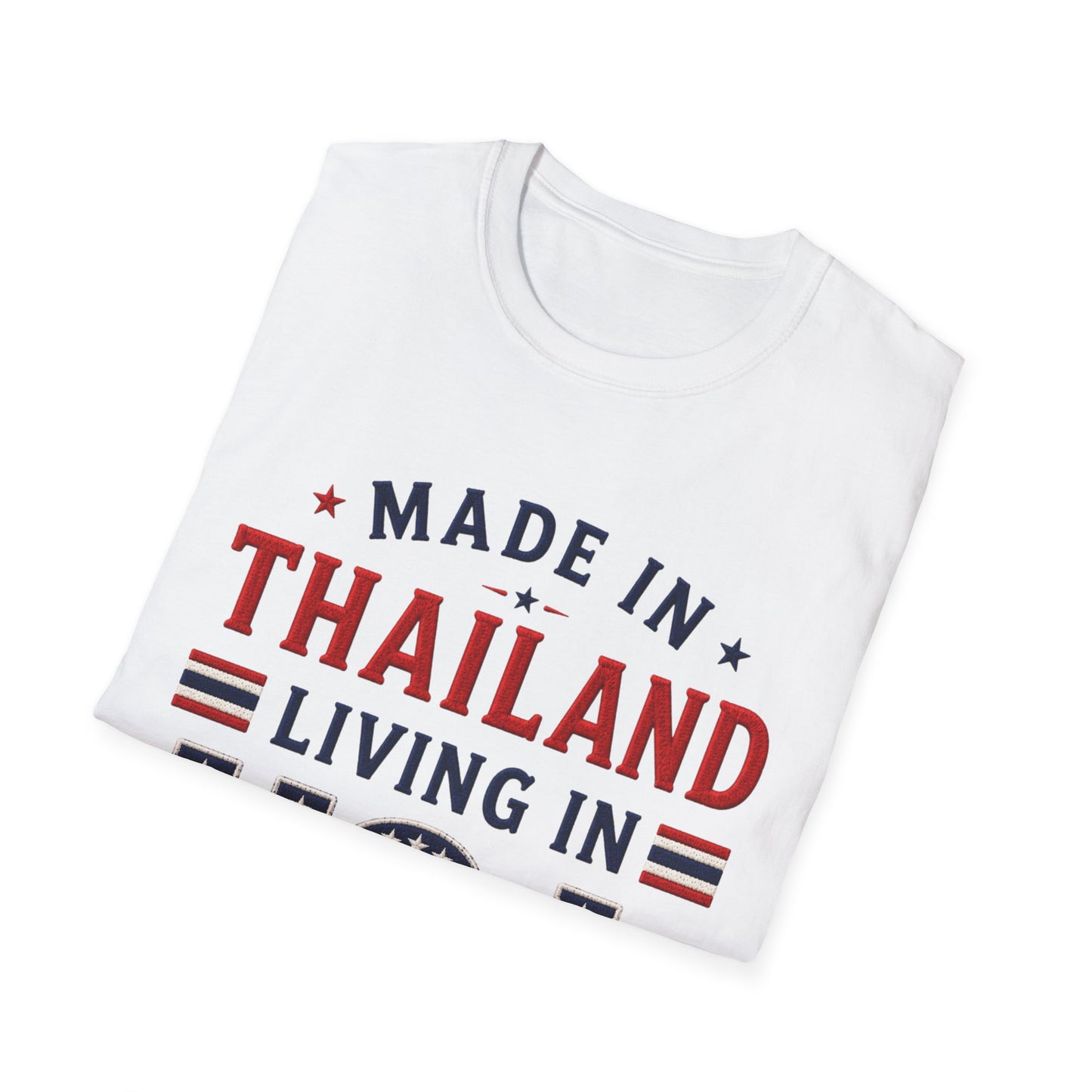 Made in Thailand, Living in USA Unisex Softstyle Tee