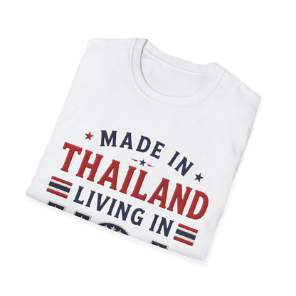 Made in Thailand, Living in USA Unisex Softstyle Tee