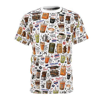 Thai Drinks Printed Unisex Cut & Sew Tee (AOP)