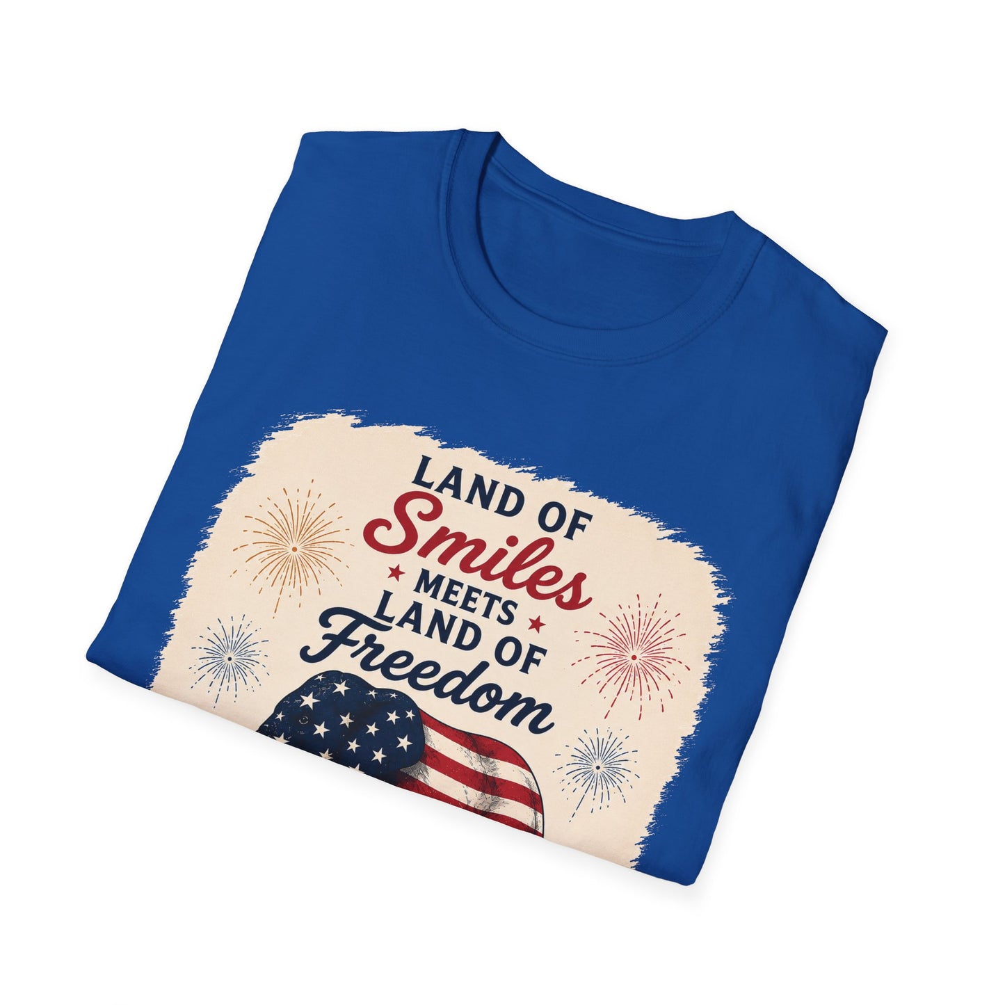 Land of Smiles Meets Land of Freedom 4th of July Unisex Tee