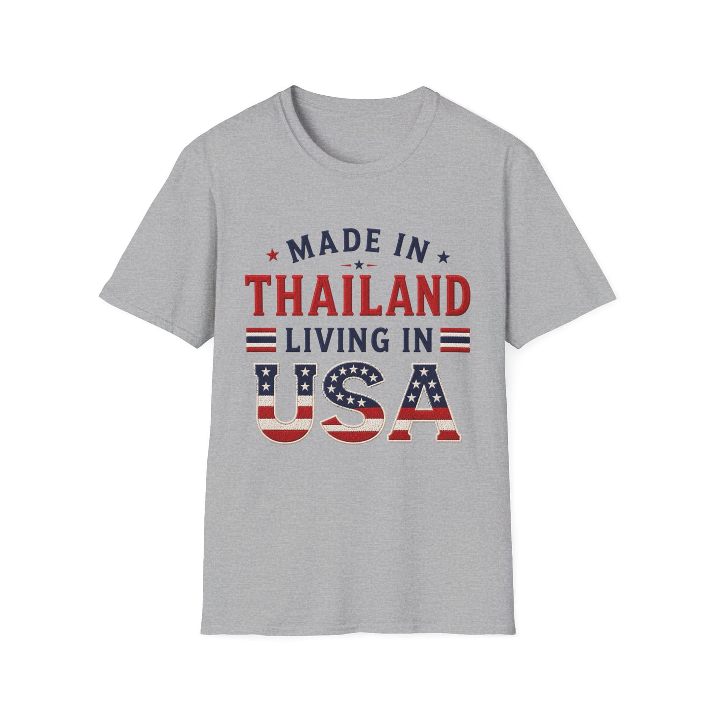 Made in Thailand, Living in USA Unisex Softstyle Tee