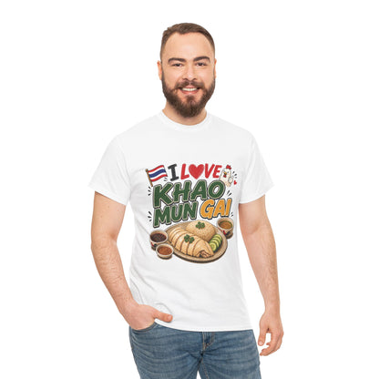 I Love Khao Mun Gai Unisex Heavy Cotton Tee