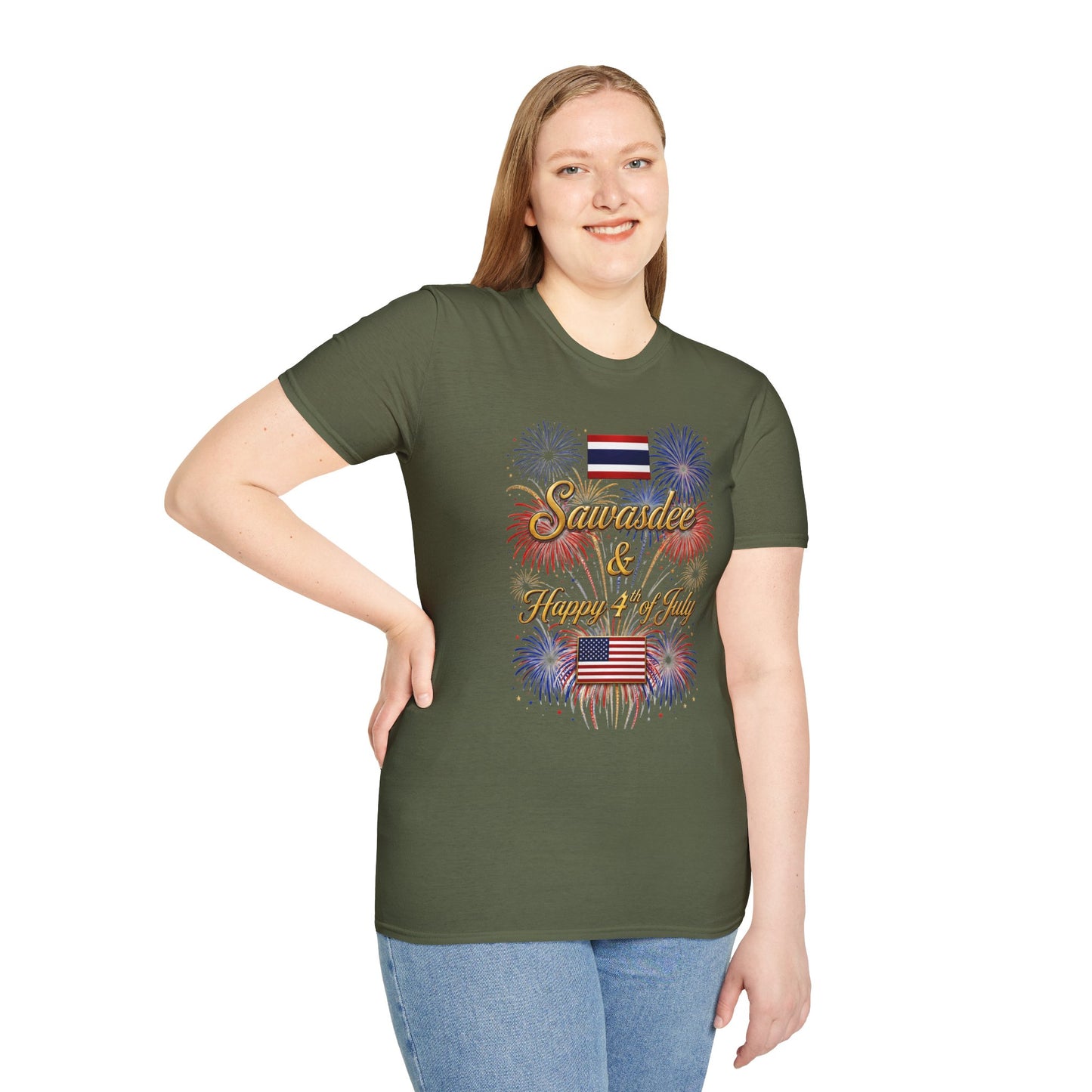 Sawasdee & Happy 4th of July Tee