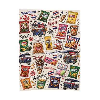 Thai Snacks Velveteen Plush Blanket