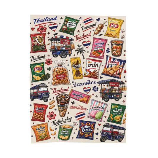 Thai Snacks Velveteen Plush Blanket
