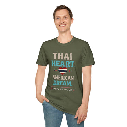 Thai Heart. American Dream. 4th of July Unisex Tee