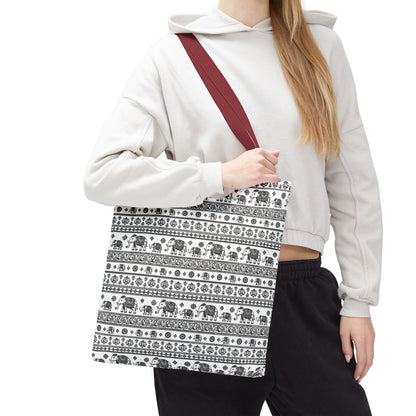 Thai Elephant Tote Bag - Patterned AOP