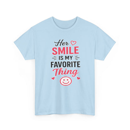 Her Smile Is My Favorite Thing Heavy Cotton Tee