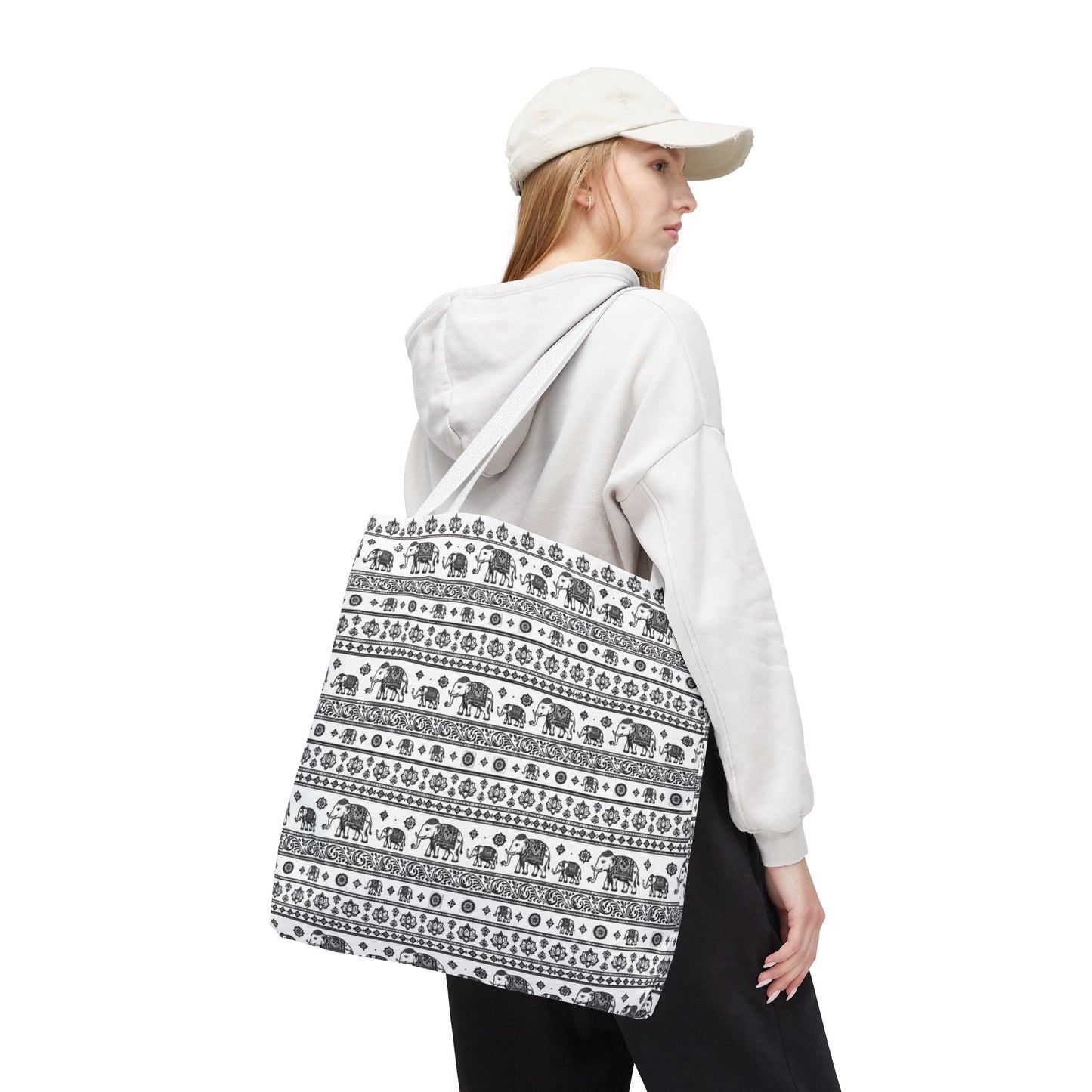 Thai Elephant Tote Bag - Patterned AOP