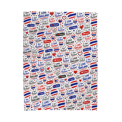 I Love Thailand Velveteen Plush Blanket