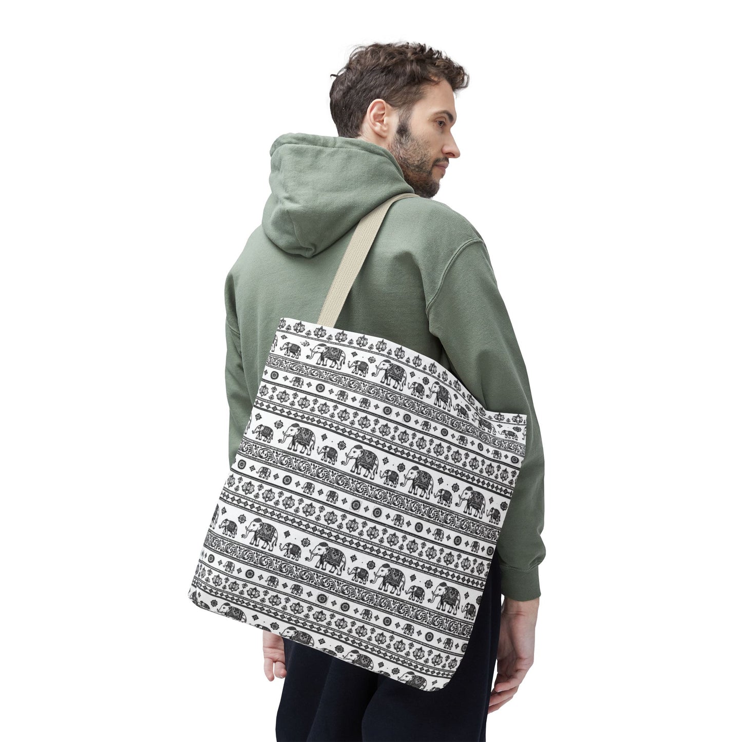 Thai Elephant Tote Bag - Patterned AOP
