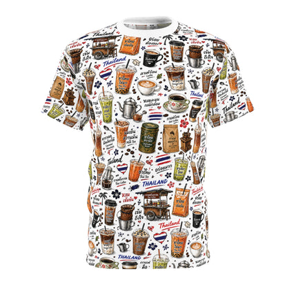 Thai Drinks Printed Unisex Cut & Sew Tee (AOP)