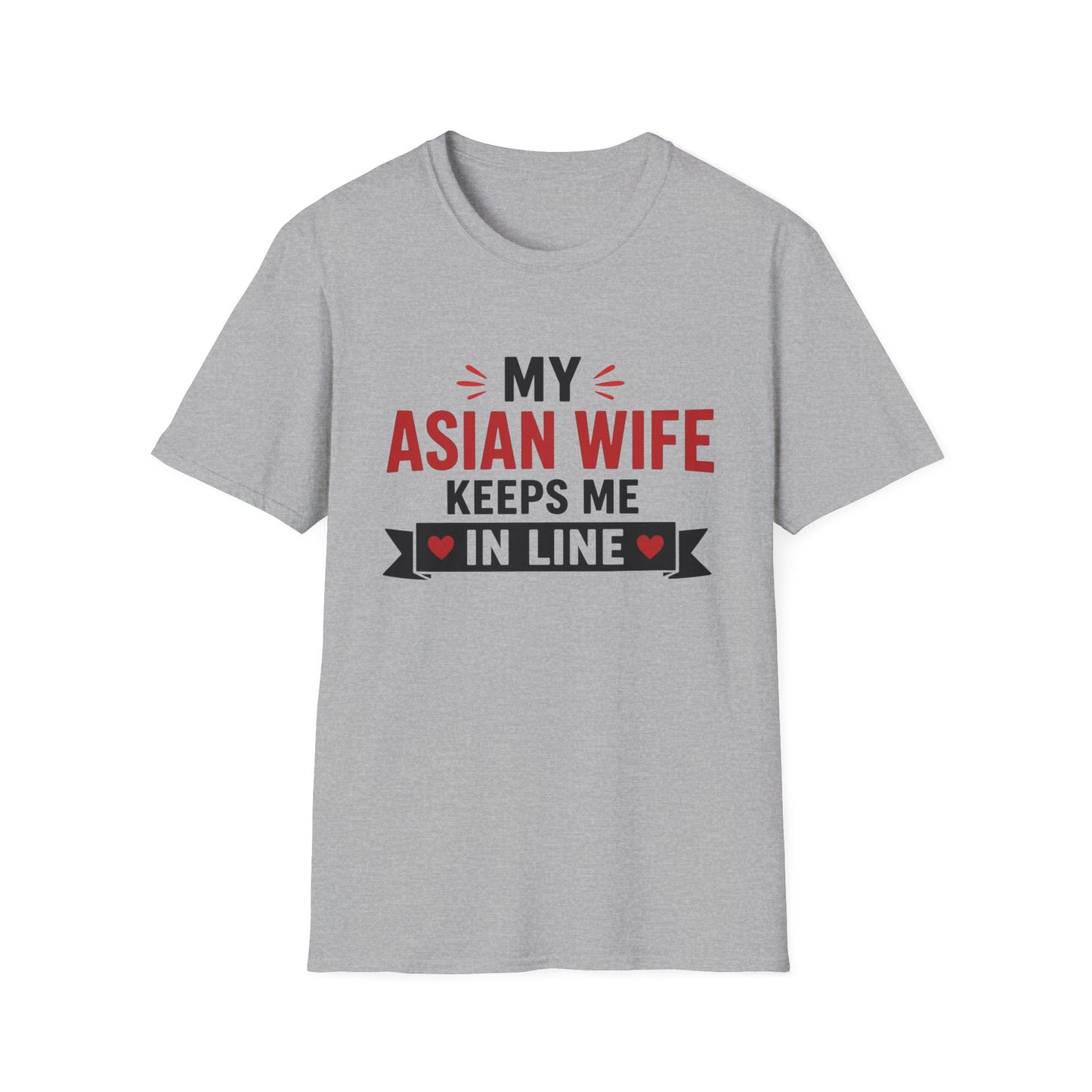 My Asian Wife Keeps Me In Line Softstyle T-Shirt