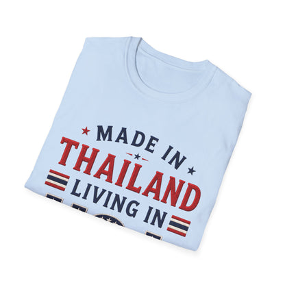 Made in Thailand, Living in USA Unisex Softstyle Tee