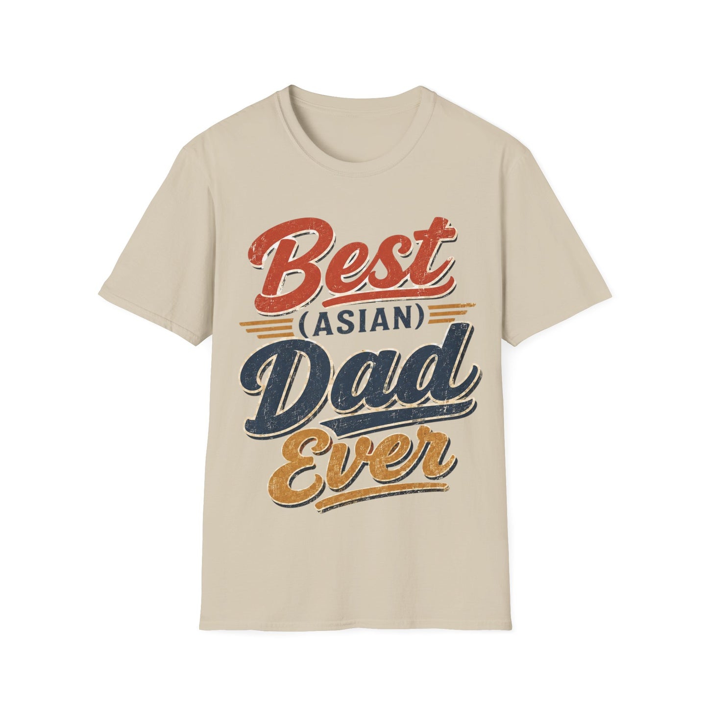 Best (Asian) Dad Ever Vintage Retro Dad Tee