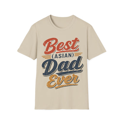 Best (Asian) Dad Ever Vintage Retro Dad Tee