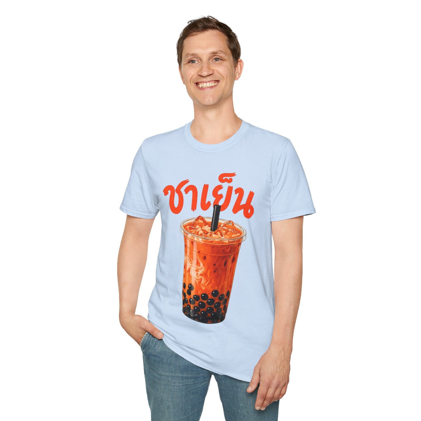 ชาเย็น Thai Boba Tea Unisex SoftStyle Tee