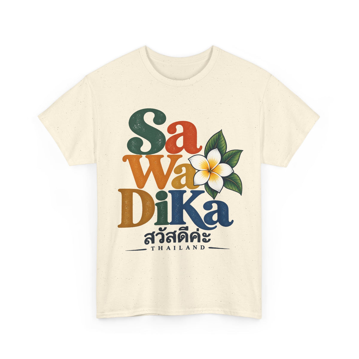 SaWaDiKa Vintage Greeting Thailand Heavy Cotton T-Shirt