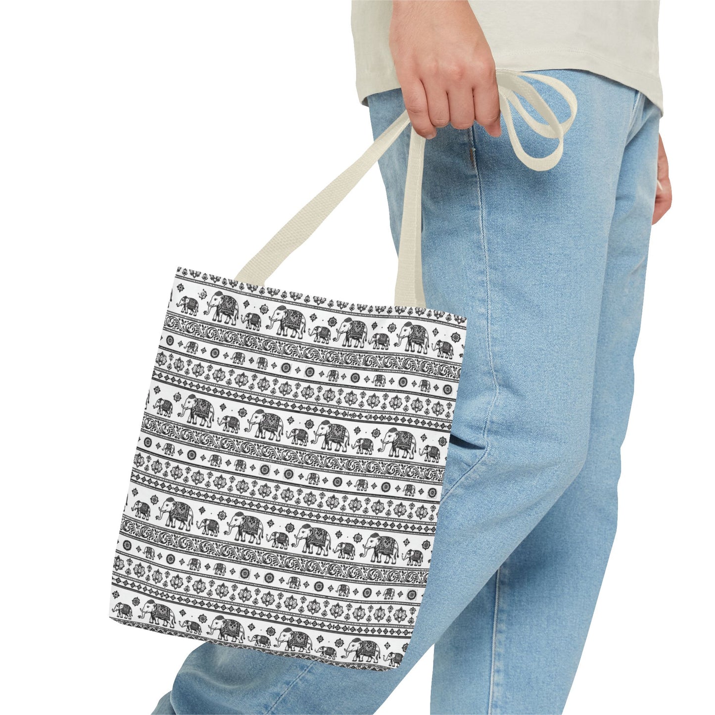 Thai Elephant Tote Bag - Patterned AOP