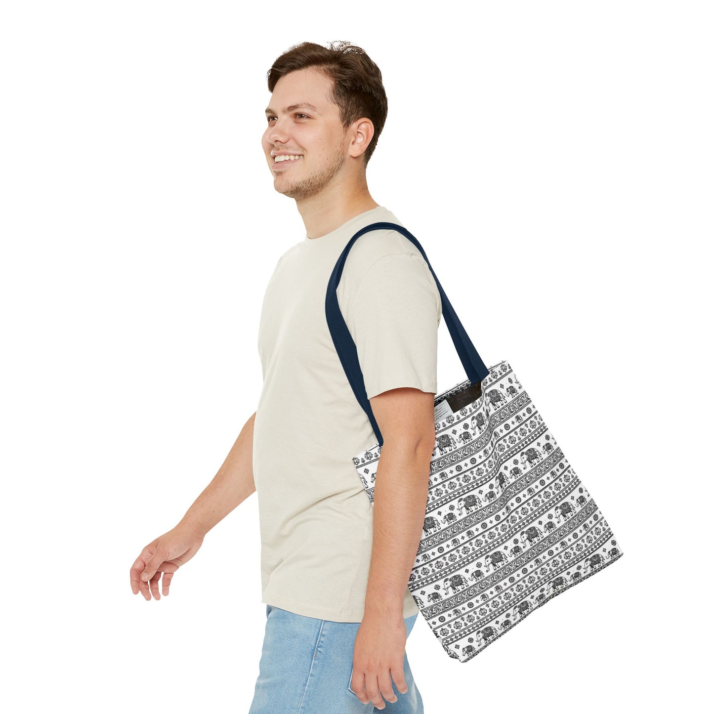 Thai Elephant Tote Bag - Patterned AOP