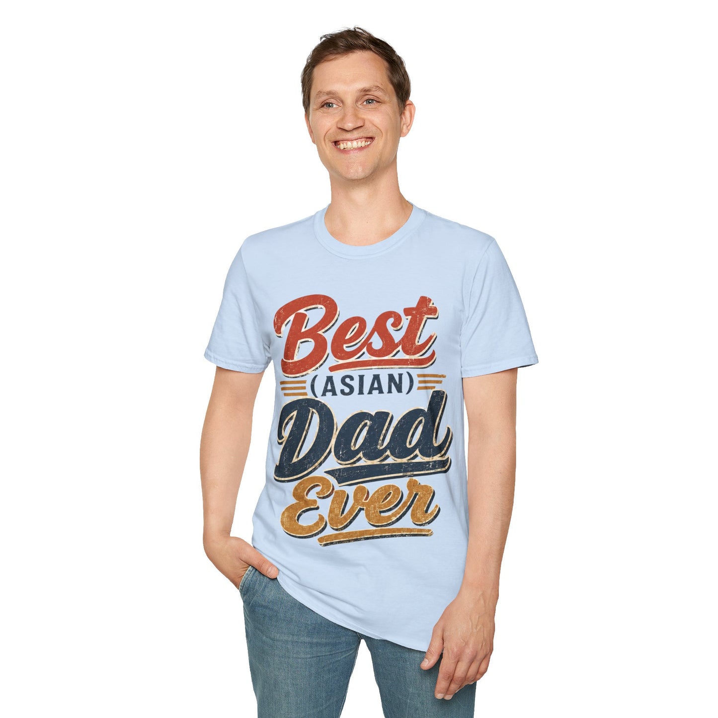 Best (Asian) Dad Ever Vintage Retro Dad Tee