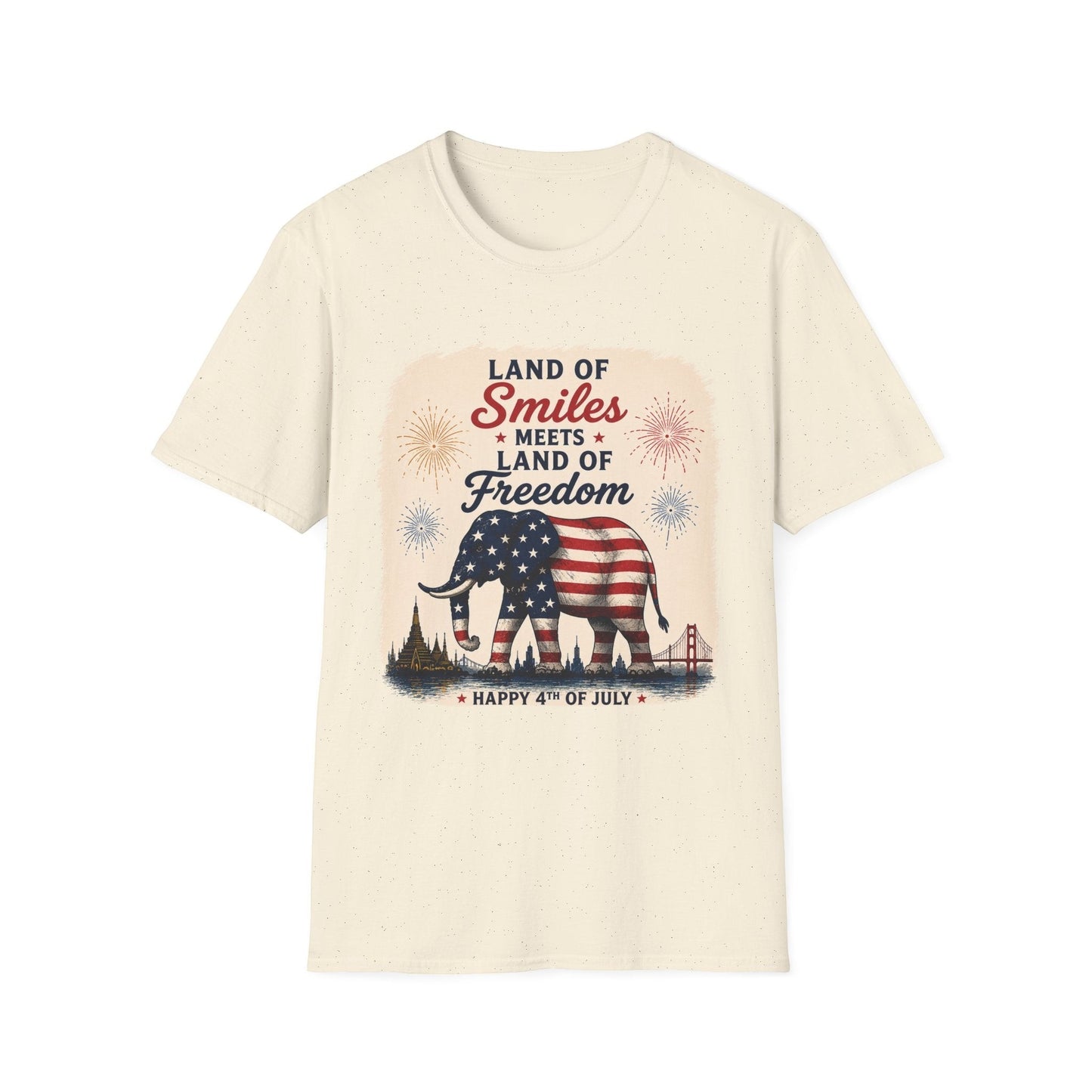 Land of Smiles Meets Land of Freedom 4th of July Unisex Tee