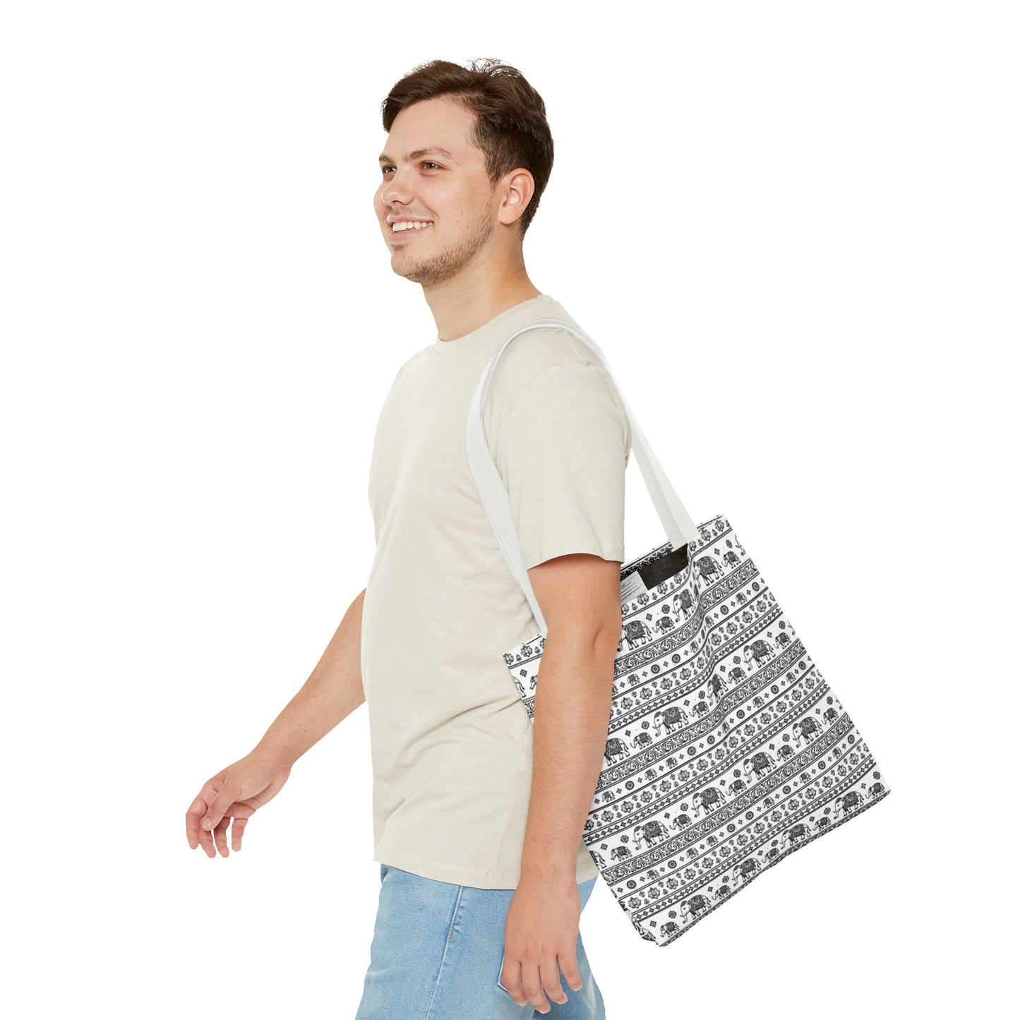 Thai Elephant Tote Bag - Patterned AOP