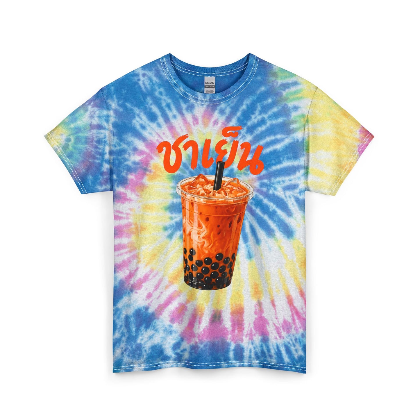 ชาเย็น Thai Iced Boba Milk Tea Unisex tie-dye Tee