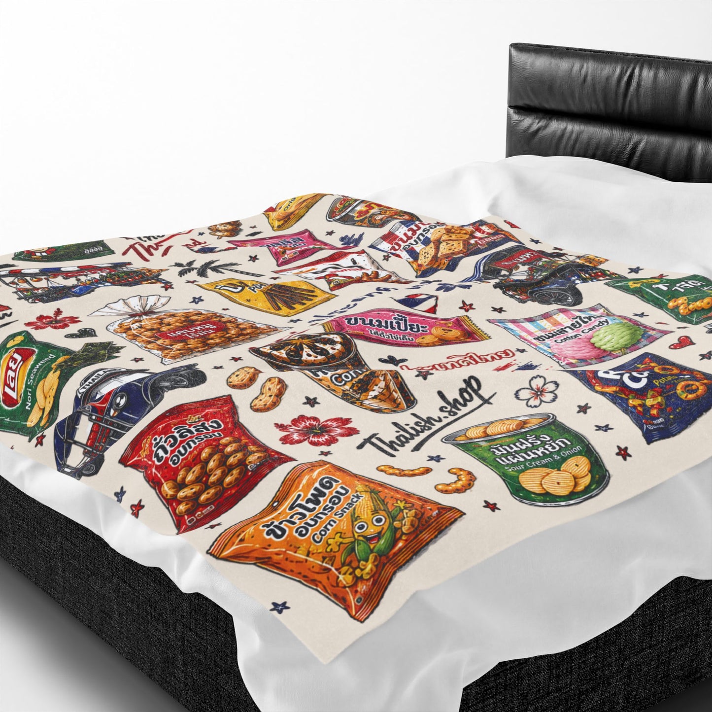 Thai Snacks Velveteen Plush Blanket
