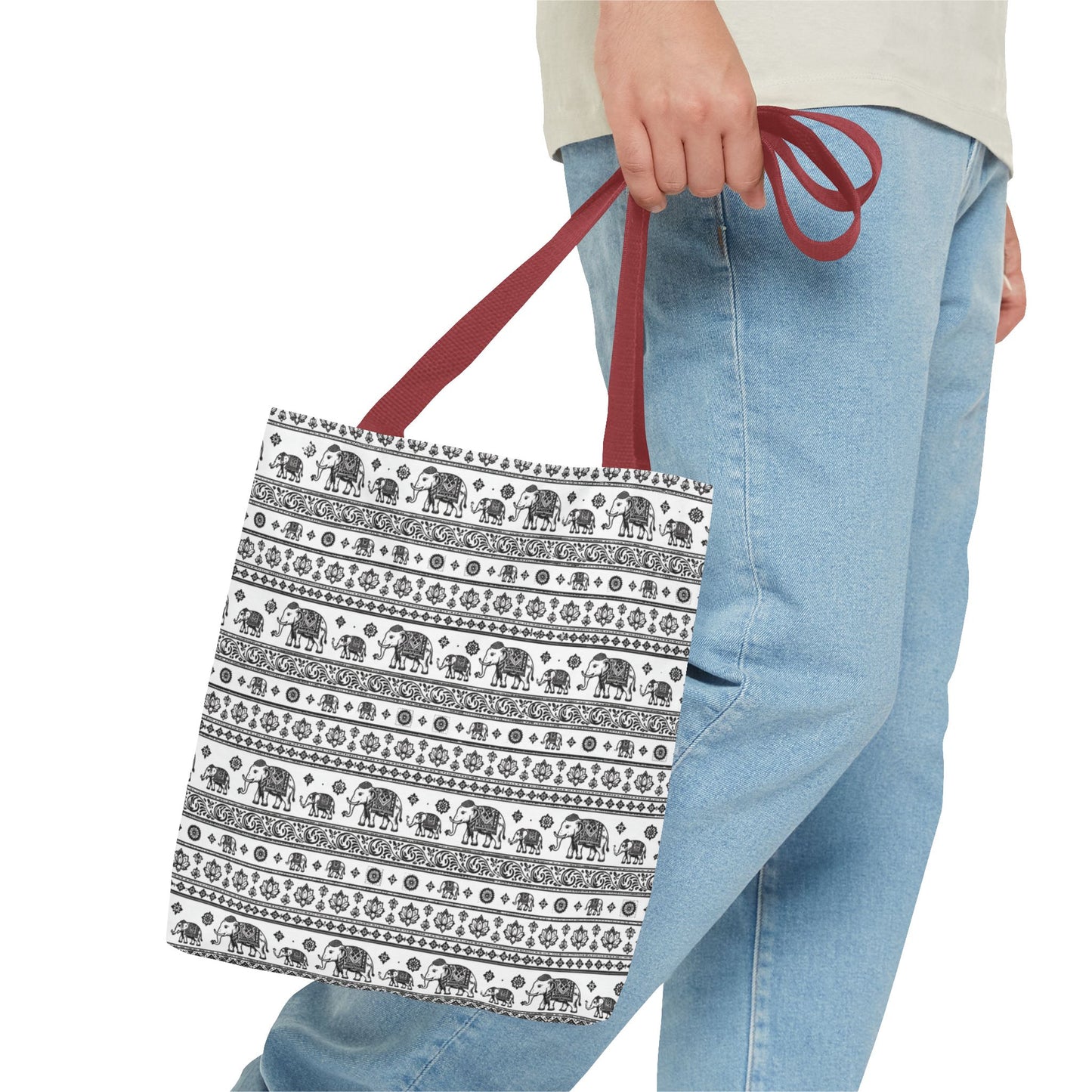 Thai Elephant Tote Bag - Patterned AOP
