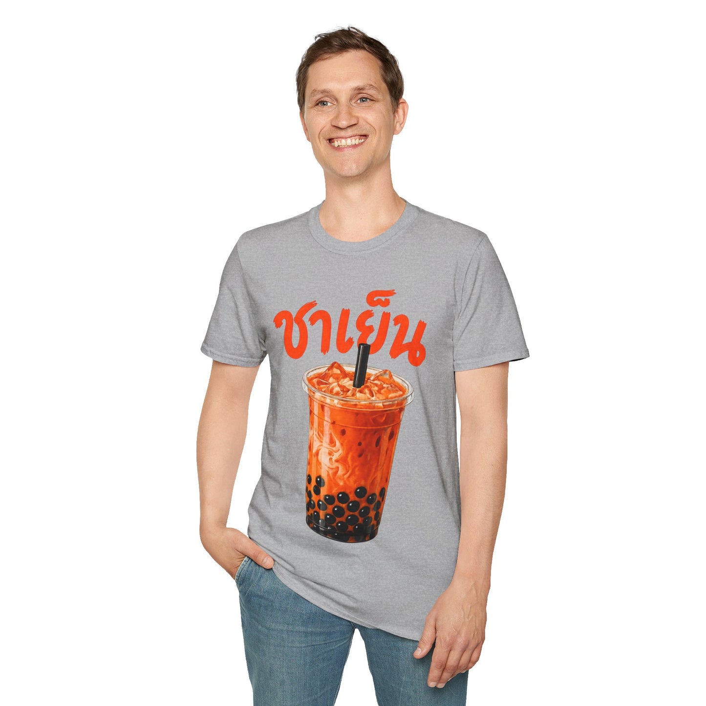 ชาเย็น Thai Boba Tea Unisex SoftStyle Tee