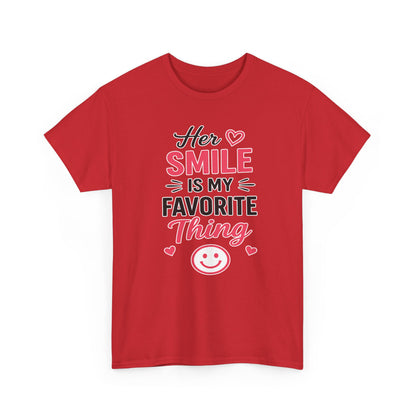 Her Smile Is My Favorite Thing Heavy Cotton Tee