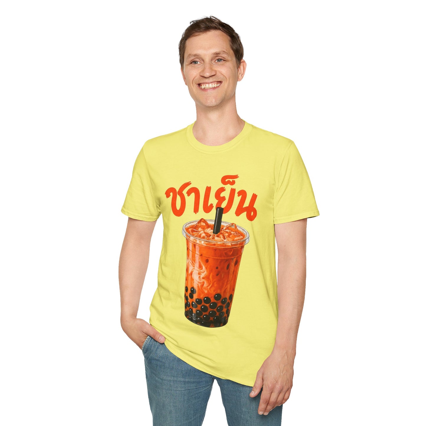 ชาเย็น Thai Boba Tea Unisex SoftStyle Tee