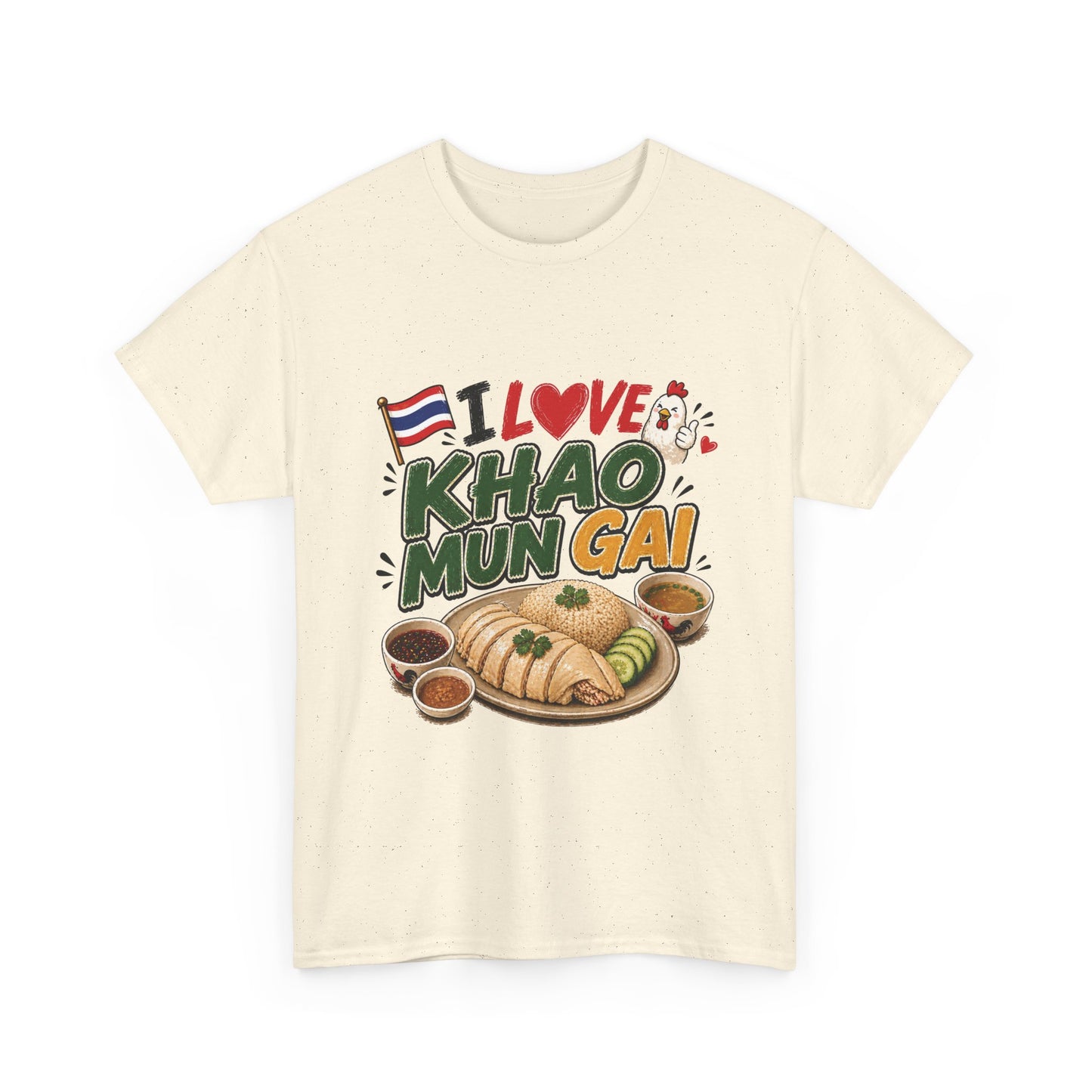 I Love Khao Mun Gai Unisex Heavy Cotton Tee