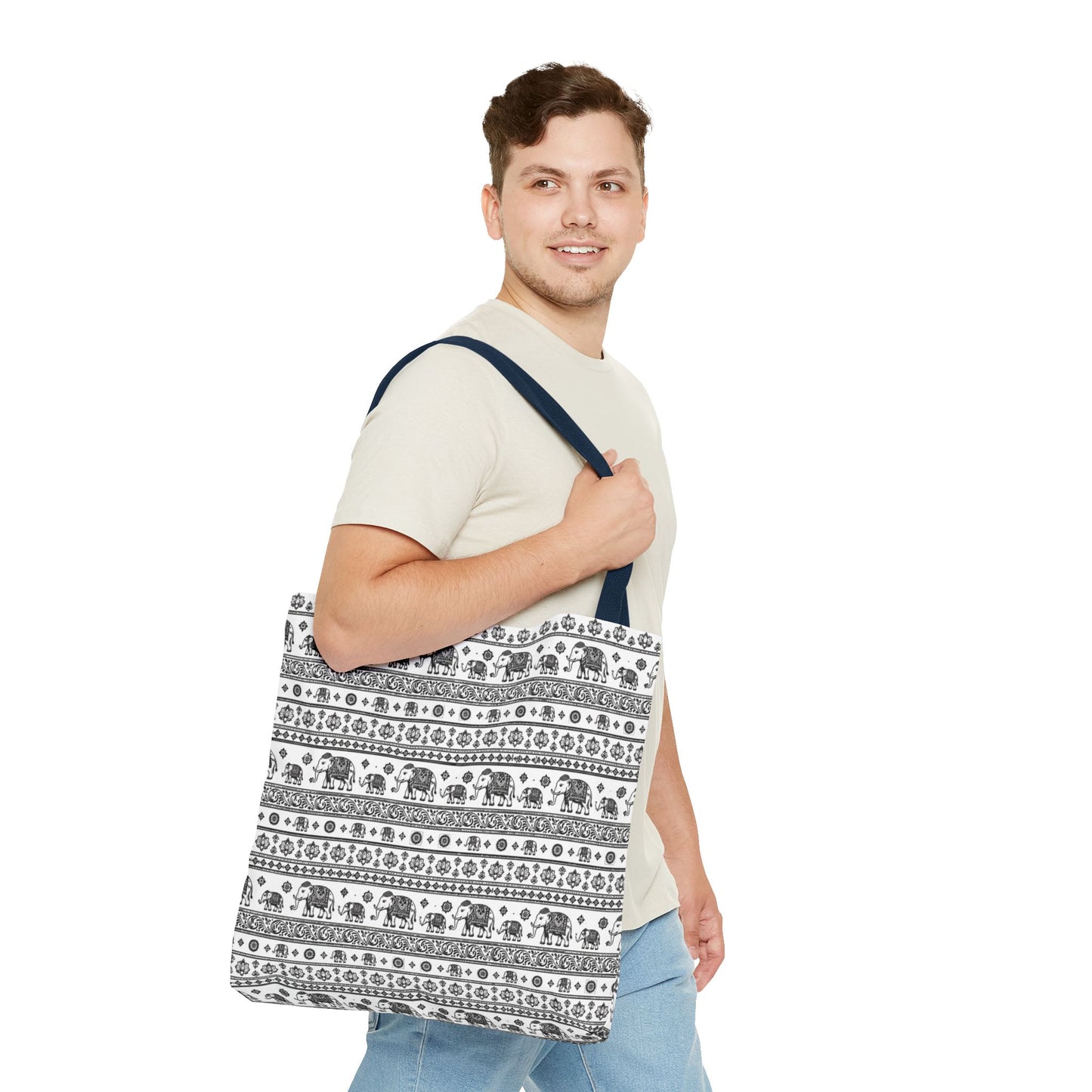 Thai Elephant Tote Bag - Patterned AOP