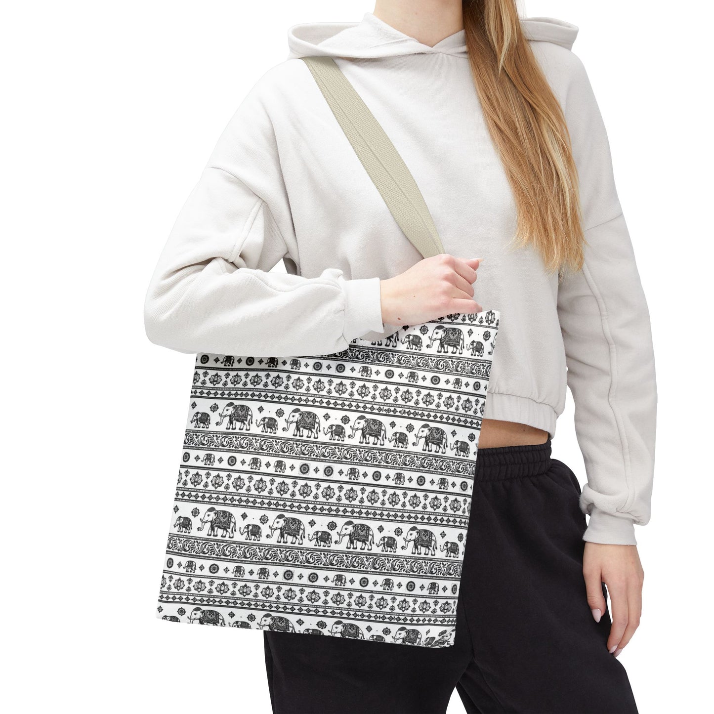 Thai Elephant Tote Bag - Patterned AOP