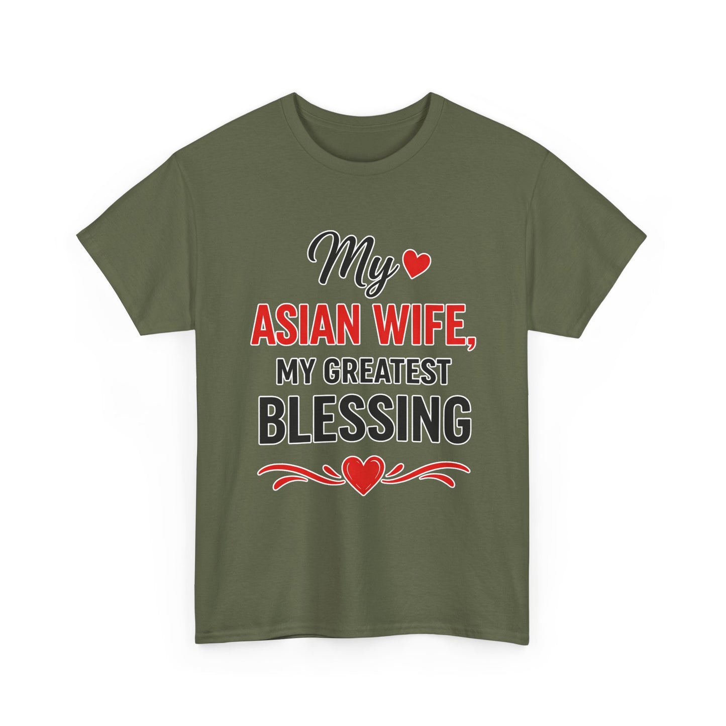 My Asian Wife My Greatest Blessing Heavy Cotton Tee