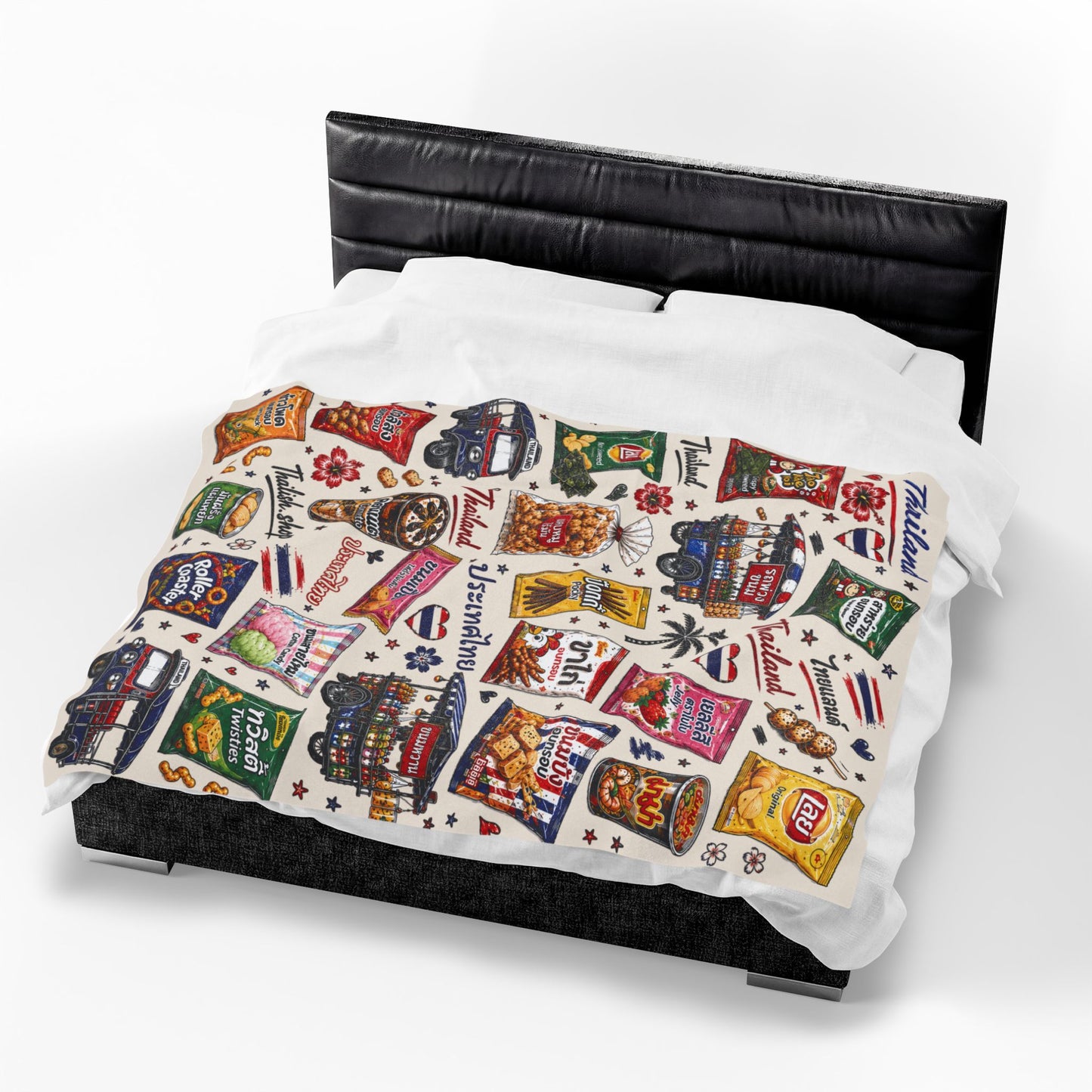 Thai Snacks Velveteen Plush Blanket