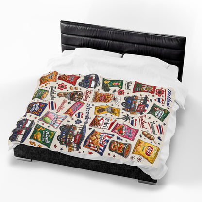 Thai Snacks Velveteen Plush Blanket