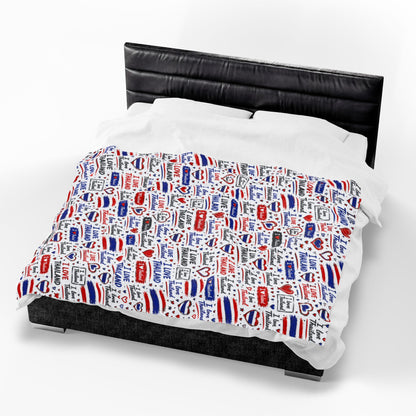 I Love Thailand Velveteen Plush Blanket