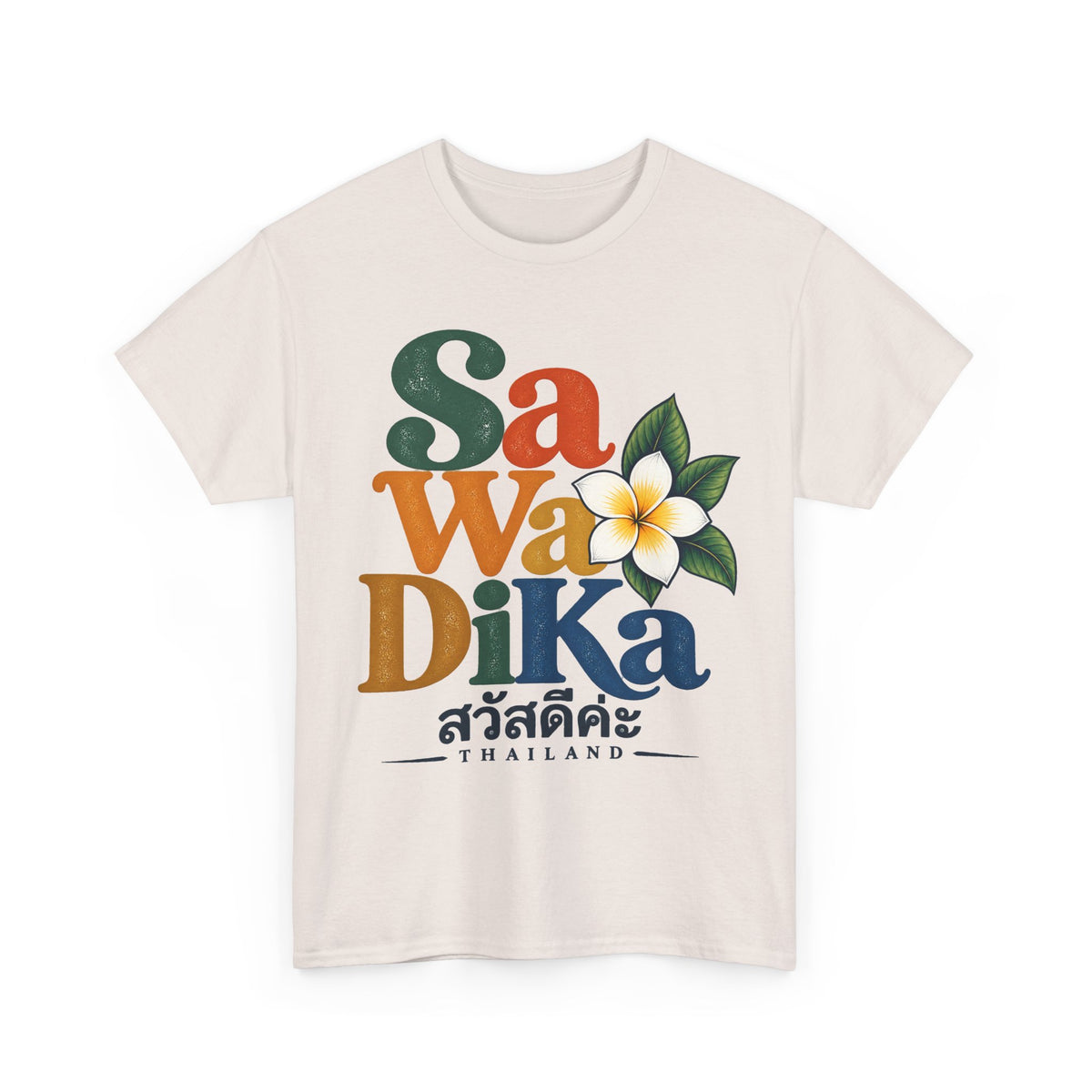 SaWaDiKa Vintage Greeting Thailand Heavy Cotton T-Shirt
