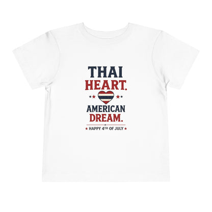 Thai Heart, American Dream 4th of July Toddler Kids Tee