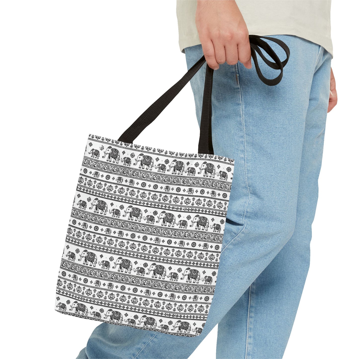 Thai Elephant Tote Bag - Patterned AOP