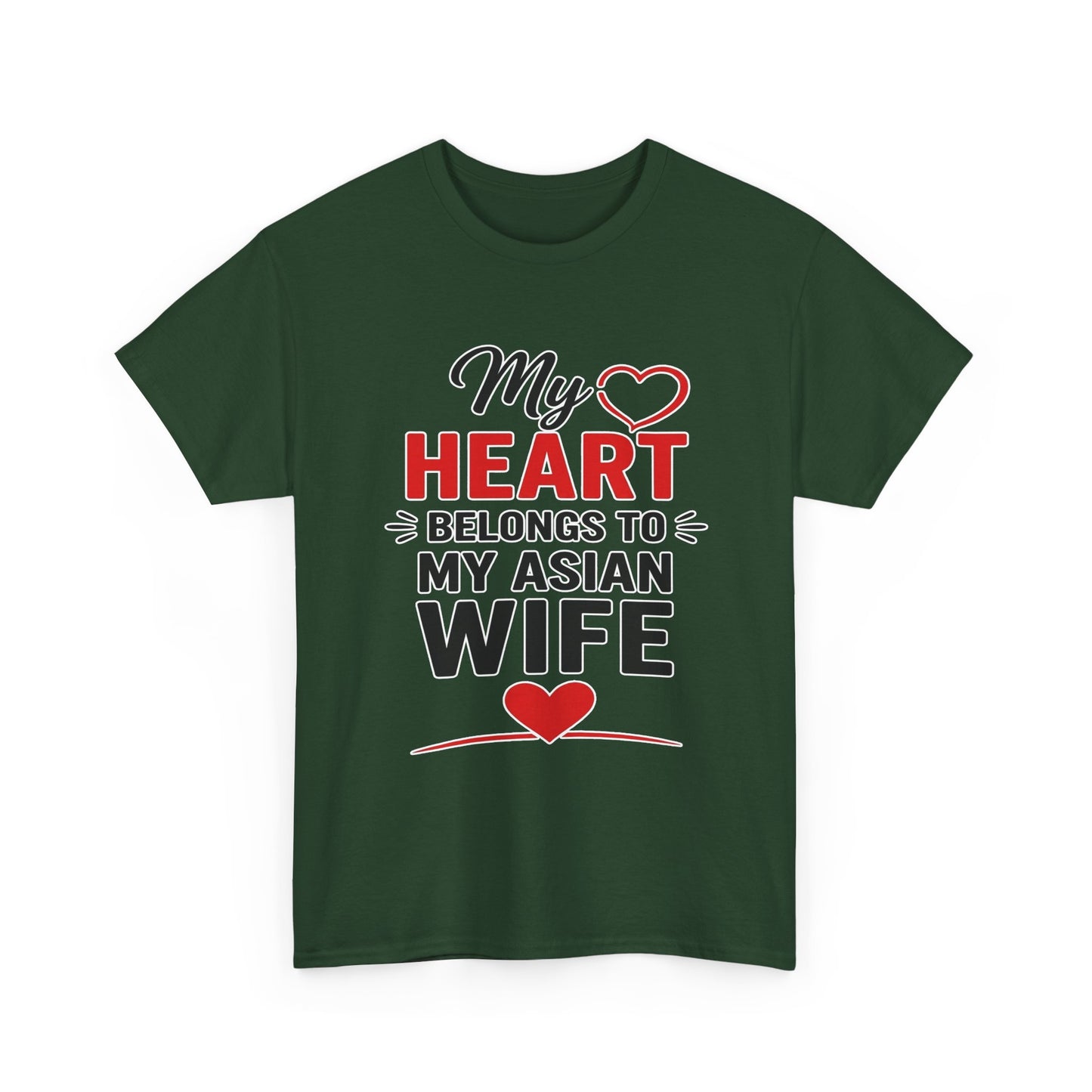 My Heart Belongs To My Asian Wife Heavy Cotton Tee