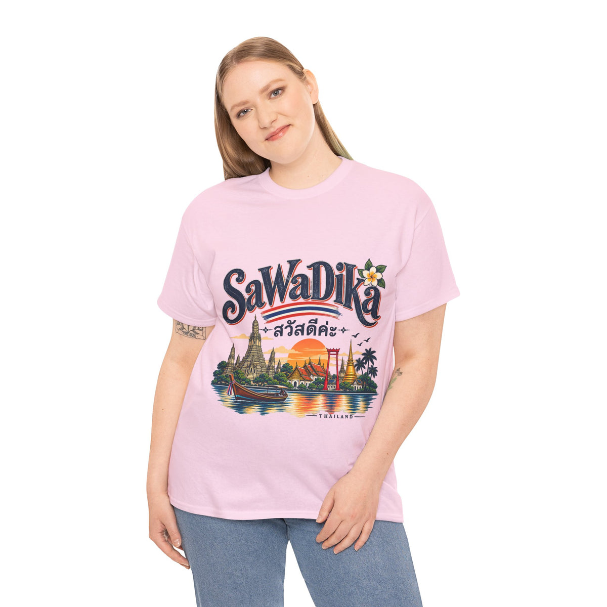SaWaDiKa Thailand Vintage Travel Heavy Cotton T-Shirt